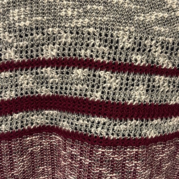 Closet Space Burgundy & Gray Cardigan Size S - Picture 7 of 12